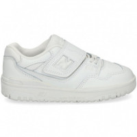 Deportivo Cordon Velcro Piel Blanco  NEW BALANCE