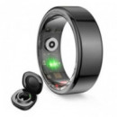 KSIX Anillo Inteligente Saturn Talla S/ 18.9 Mm Negro Notificaciones / Frecuencia Cardiaca