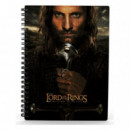 Libreta Aragorn Efecto 3D el Señor de los Anillos  SD TOYS MERCHANDISING