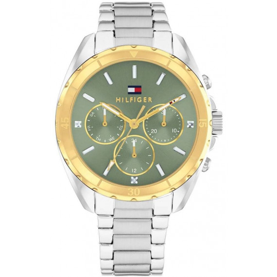 Reloj Plateado E/verde  TOMMY HILFIGER