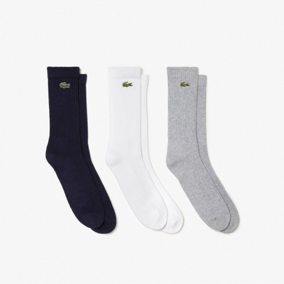 Pack de 3 Calcetines de Deporte Tricolor  LACOSTE