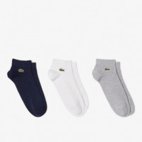 Pack de 3 Calcetines Bajos Tricolor  LACOSTE