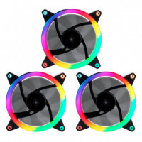 Pack 3 Ventiladores 12CM UNYKACH Candy 30 Argb + Controladora