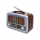 SAMI Radio Retro Am/fm/sw Recargable/bluetooth RS-11836,USB,MIRO Usb,aux,tipo C,pila 4XUM-1