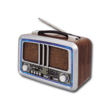 SAMI Radio Retro Am/fm/sw Recargable/bluetooth RS-11836,USB,MIRO Usb,aux,tipo C,pila 4XUM-1