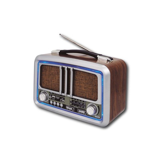 SAMI Radio Retro Am/fm/sw Recargable/bluetooth RS-11836,USB,MIRO Usb,aux,tipo C,pila 4XUM-1