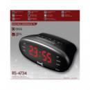 SAMI Radio Reloj Digital Fm RS-4734,JACK 3.5MM,DOBLE Alarma,jack 3.5MM,SLEEP,30MEMORIAS