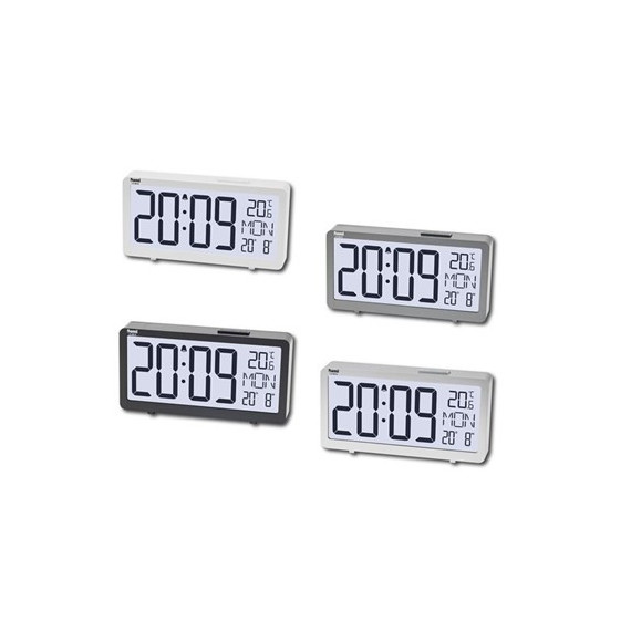 SAMI Despertador Digital Xxl con Calendario/temperatura LD-9818,LUZ Blanca