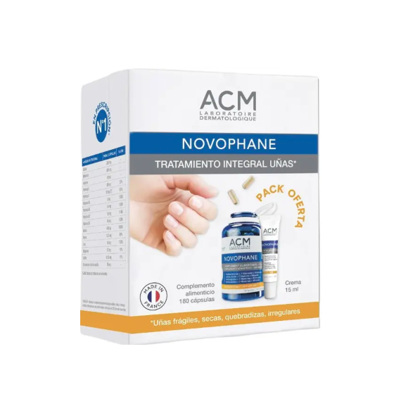 Novophane Integral Uñas 180CAP+CREM 15ML  ACM