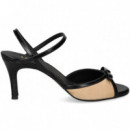 Sandalia Lazo Beige+negro  LODI