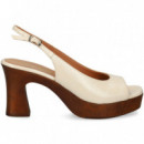 Sandalia Plataforma Charol Hielo  LODI