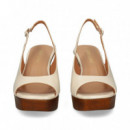 Sandalia Plataforma Charol Hielo  LODI