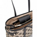 Shopper Beyza con Logotipo 4G Peony de GUESS