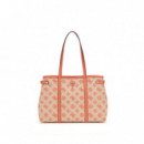 Shopper Beyza con Logotipo 4G Peony de GUESS
