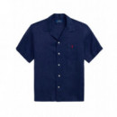 Camisas Camisa de Lino POLO RALPH LAUREN Classic Fit Azul Marino Newport