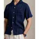 Camisas Camisa de Lino POLO RALPH LAUREN Classic Fit Azul Marino Newport