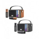 SAMI Altavoz BLUETOOTH Karaoke Puro 15W con 2 Microfonos RS-986,EFECTO Sonido,usb,micro USB,3000MH