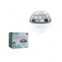SANDA Luz Led Disco con Altavoz BLUETOOTH Mini SD-6207