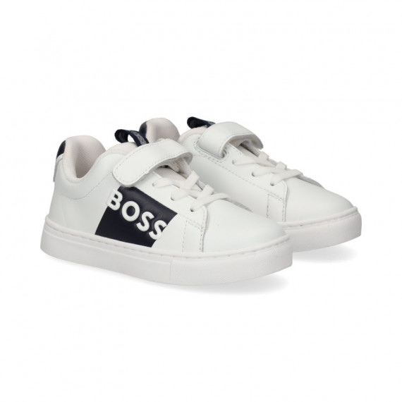 Cordon+velcro Banda Azul+blanco  HUGO