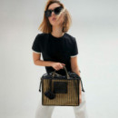 Bolso Pequeño Efecto Rafia Metalizado  LOLA CASADEMUNT