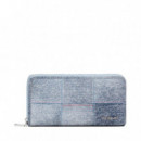 Monedero Efecto Denim Trenzado  DESIGUAL