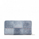 Monedero Efecto Denim Trenzado  DESIGUAL