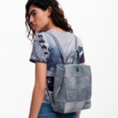 Mochila Trenzada Efecto Denim Mediana  DESIGUAL