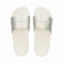 Slide CALVIN KLEIN Pearl Blanco Crema-plata