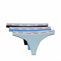3PACK Tanga CALVIN KLEIN Negro-azul