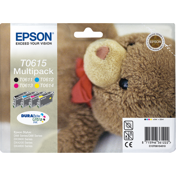 EPSON Cartucho Tinta T0615 Value Pack 4 Colores