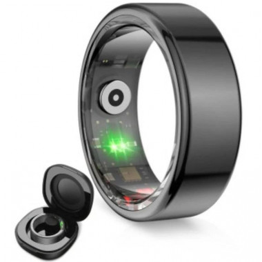 KSIX Anillo Inteligente Saturn Talla L/ 20.6 Mm Negro Notificaciones / Frecuencia Cardiaca