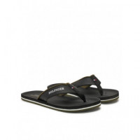 Padded Comfort Hilfiger B Sandal Black  TOMMY HILFIGER