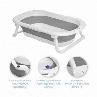 Bañera Plegable Bebé Flex Azul + Cojín  INNOVACIONES MS