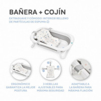 Bañera Plegable Bebé Flex Rosa + Cojín  INNOVACIONES MS