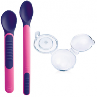 MAM Cuchara con Puntas Sensibles Al Calor Rosa