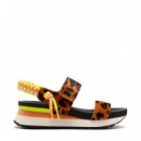 Sandalias Deportivas Piel Leopardo Leverett  GIOSEPPO