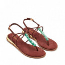 Sandalias Griegas Abalorios Piel Millville  GIOSEPPO