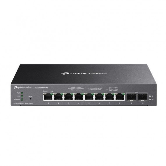 TP-LINK Switch Semigestionable 10 Puertos Gigabit  Puertos Poe+