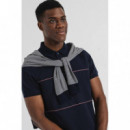 Global Stripe Blocking Reg Polo Desert S  TOMMY HILFIGER