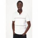 Global Stripe Blocking Reg Polo White  TOMMY HILFIGER