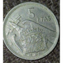 Moneda 5 pesetas Franco 1957 estrella 75