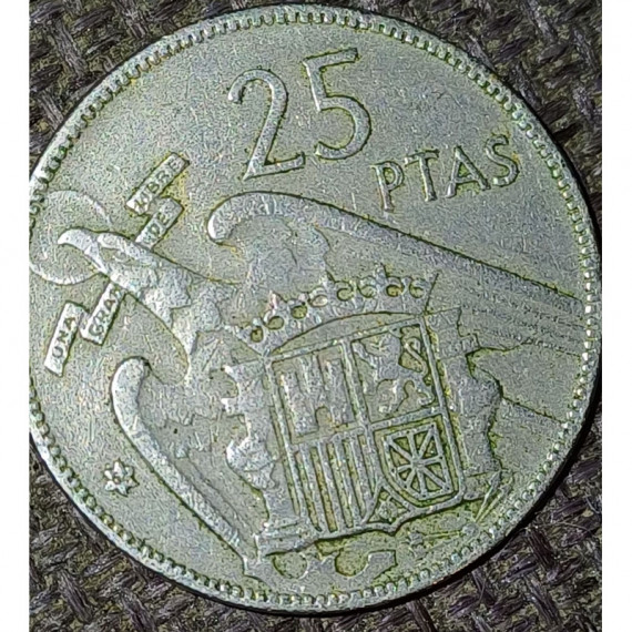 Moneda 25 pesetas 1957 estrella 64