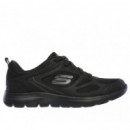 Playeras SKECHERS Negras Mujer