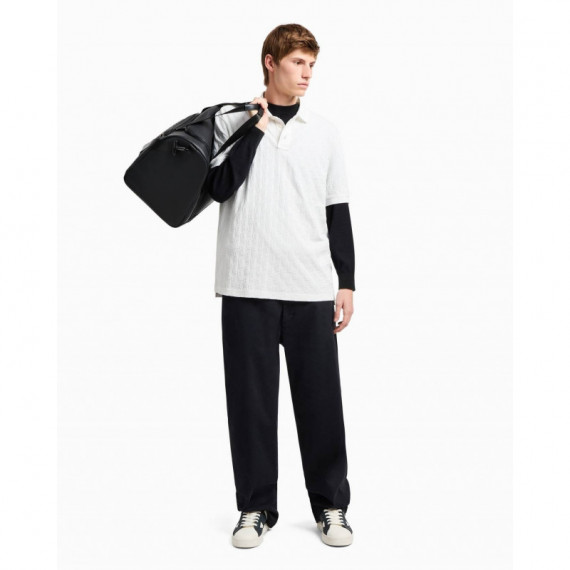 Polo de Corte Regular con Logotipo Tono sobre Tono por Todas Partes Off White AF10337  ARMANI EXCHANGE