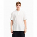Polo de Corte Regular con Logotipo Tono sobre Tono por Todas Partes Off White AF10337  ARMANI EXCHANGE