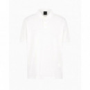 Polo de Corte Regular con Logotipo Tono sobre Tono por Todas Partes Off White AF10337  ARMANI EXCHANGE