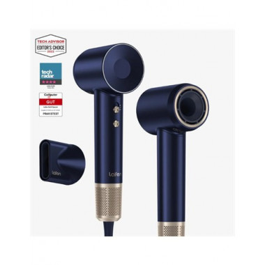LAIFEN Secador de Pelo Swift Premium Plata Negro con Ionizador 1600W Cable 1.8MTRS con Funda y Difus