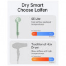 LAIFEN Secador de Pelo Se Lite Verde Glossy 1400W Cable 2.5MTRS 220-240V