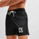 Bañador Tipo Shorts con Forro Integral y Logo Apilado  HUGO BOSS