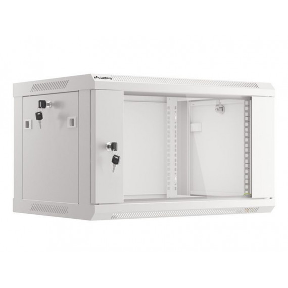 LANBERG Armario Rack 19 6U Gris  600X450 Flat Pack V2 Puerta Cristal